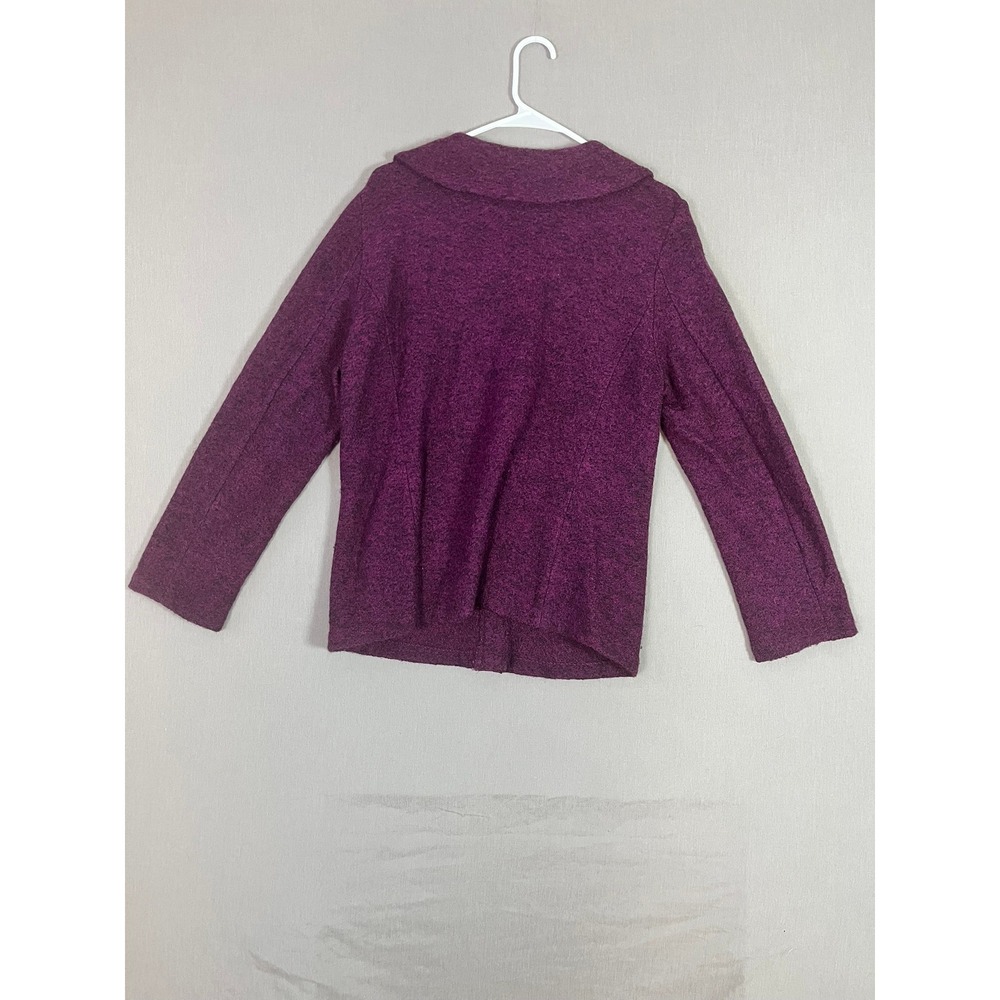 Valerie Bertinelli Cardigan XL Marled Knit Purple Vintage EUC